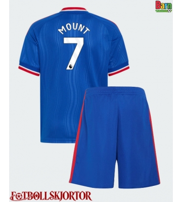 Manchester United Mason Mount #7 Borta Kläder Barn 2026-27 Kortärmad (+ Korta byxor)
